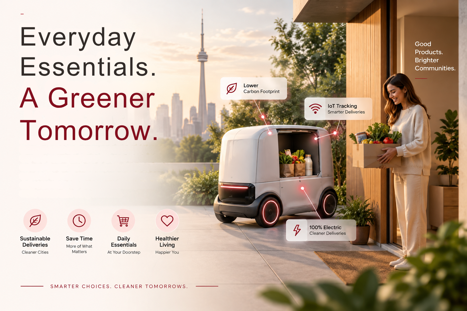 Everyday Essentials. A Greener Tomorrow.